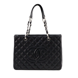 샤넬 그랜드샤핑 블랙 /은장