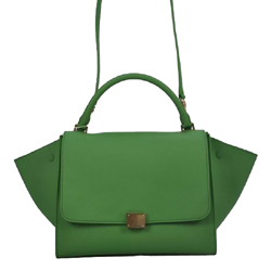 셀린느 2011 FW 트라페제 그린 램스킨