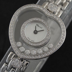 쇼파드 해피스포츠 하트 은장 큐빅