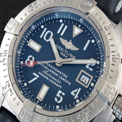 브라이틀링 시계 블랙 가죽 은장 01