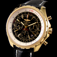 브라이틀링 시계 블랙 가죽 금장 01