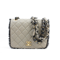 샤넬 11FW 램스킨 2466 숄더백 그레이