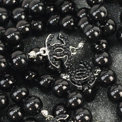 샤넬 진주 목걸이 블랙