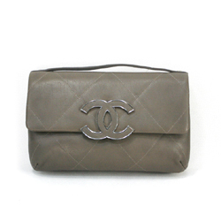 샤넬 2012ss 램스킨 핸들백 그레이