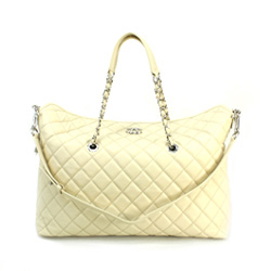 샤넬 12년 소프트캐비어 숄더백 아이보리