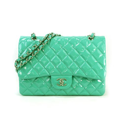 샤넬 12년 신상 클래식 페이던트 라지 에메랄드 더블플랩