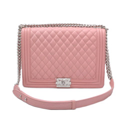 샤넬 램스킨 보이백 라지 CL-0782 베이비핑크