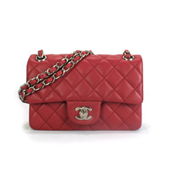 샤넬 클래식 플랩백 20cm 램스킨 버건디