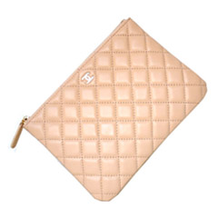 샤넬 클러치백 캐비어 베이지/금장