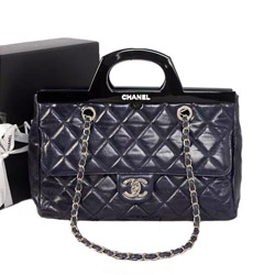 샤넬 칼프스킨 토드체인백 네이비