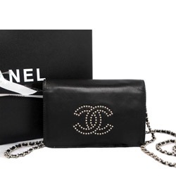 샤넬 램스킨 빅로고 woc 블랙