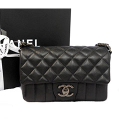샤넬 램스킨 숄더백 블랙
