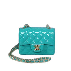 샤넬 1115 페이던트 미니 플랩백 16cm 민트/금장