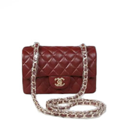 샤넬 캐비어 클래식 플랩백2.55 버건디/금장 20cm