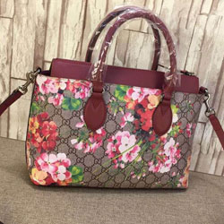구찌 플라워프린트 토트 숄더백