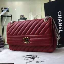 샤넬 클래식 램스킨 플랩백 레드