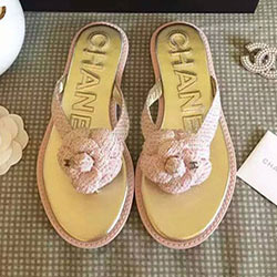 샤넬 플라워 쪼리 핑크