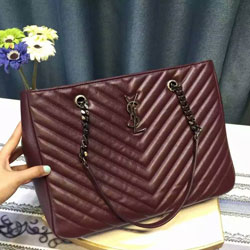 입생로랑 모노그램 숄더백 버건디