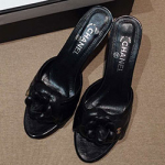 샤넬 플라워 구두 블랙