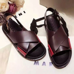 마르니  샌들 버건디