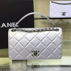 샤넬 클래식 플랩백 실버 25cm