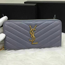 입생로랑 지퍼 장지갑 2218 그레이