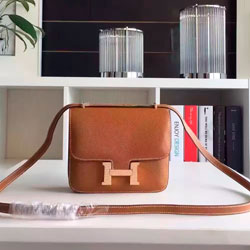 에르메스 오리지널 엡송가죽 크로스백 브라운