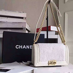   샤넬 우아한 털 보이백