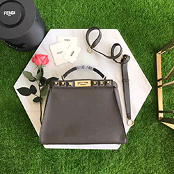 펜디 3쥬르스 트와쥬르 장식 가죽 토드백