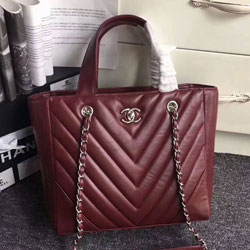 샤넬 램스킨 토트백