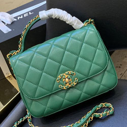 샤넬 핸들 장식의 스몰 플랩 백  A92236-2