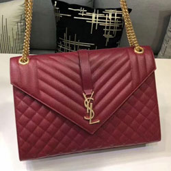 입생로랑 퀼티드  엔벨로프 백  31cm 487198