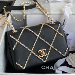  샤넬 램스킨 플랩백 AS210129